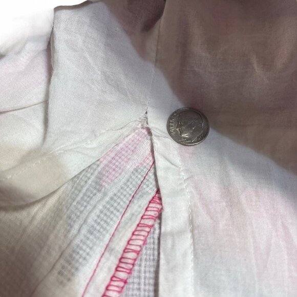 Milly of New York Dress Sleeveless Shift Size 8 Pink White Brown Print USA Made - Picture 6 of 13